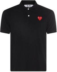 COMME DES GARÇONS PLAY - And Red Cotton Play Polo Shirt - Lyst