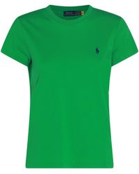 Polo Ralph Lauren - Green And Blue Cotton T-shirt - Lyst