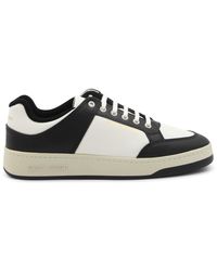 Saint Laurent - Black And White Leather Sneakers - Lyst
