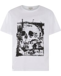 Alexander McQueen - And Black Cotton T-shirt - Lyst