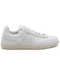 Tod's - White Leather Sneakers - Lyst