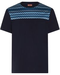 Missoni - Blue Cotton T-shirt - Lyst