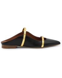 Malone Souliers - Black And Gold-tone Leather Maureen - Lyst