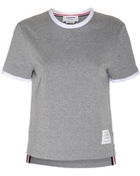 Thom Browne - Light Grey Cotton T-shirt - Lyst