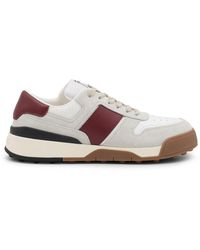 Tod's - White And Brown Leather Sneakers - Lyst