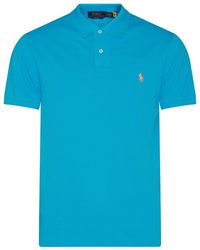 Polo Ralph Lauren - Blue Cotton Polo Shirt - Lyst