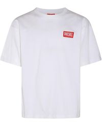 DIESEL - And Red Cotton T-shirt - Lyst