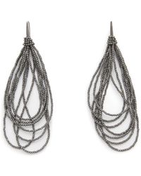 Brunello Cucinelli - Silver Tone Metal Earrings - Lyst