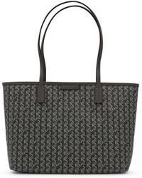 Tory Burch - Black Faux Leather Tote Bag - Lyst