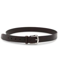 Brunello Cucinelli - Dark Brown Leather Belt - Lyst