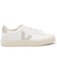 Veja - White And Beige Faux Leather Campo Sneakers - Lyst