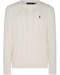 Polo Ralph Lauren - White Cotton Knitwear - Lyst