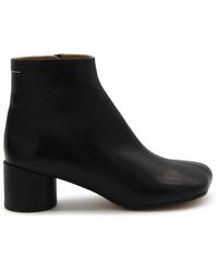 MM6 by Maison Martin Margiela - Leather Anatomic Ankle Boots - Lyst