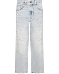 DIESEL - Light Blue Cotton Jeans - Lyst
