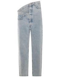 Y. Project - Blue Cotton Denim Jeans - Lyst