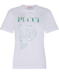 Emilio Pucci - White Cotton T-shirt - Lyst