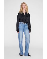 Anine Bing - Scott Cropped Shirt - Lyst