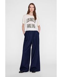 Anine Bing - Johnny Cropped Tee - Lyst