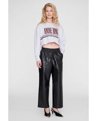 Anine Bing - Sporty Cropped Sweatshirt - Lyst