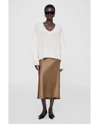 Anine Bing - Bar Silk Skirt - Lyst