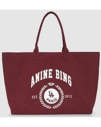 Anine Bing - Leo Canvas Tote Collegiate - Lyst