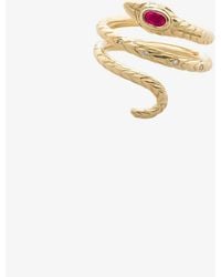 Anine Bing 14k Yellow Gold Snake Ring - Metallic