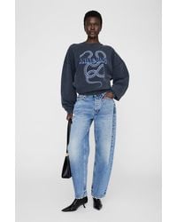 Anine Bing - Harvey Crew Sweatshirt Snake - Lyst