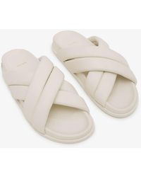 Anine Bing Lizzie Slides in Black | Lyst