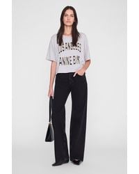 Anine Bing - Johnny Cropped Tee - Lyst