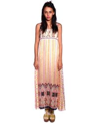 leith botanical print maxi dress