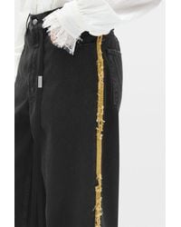 Ann Demeulemeester - Annela 5-Pockets Straight Leg Loose Trousers With Side Bands - Lyst