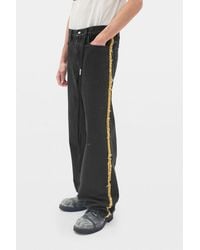Ann Demeulemeester - Hanno 5 Pockets Straight Leg Loose Trousers With Side Bands - Lyst