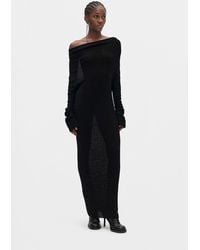 Ann Demeulemeester - Barbro Dropped Shoulder Midi Knitted Dress - Lyst