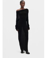 Ann Demeulemeester - Barbro Dropped Shoulder Midi Knitted Dress - Lyst