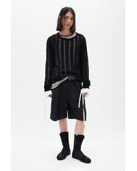Ann Demeulemeester - Danial Ladder Stitch Oversize Sweater - Lyst