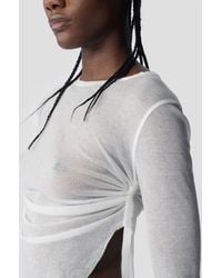 Ann Demeulemeester - Oke Long Sleeve Cropped Top - Lyst