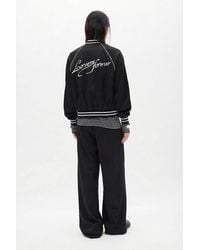 Ann Demeulemeester - Slim Fit Raglan Bomber With "Lovers Forever" Embroidery - Lyst