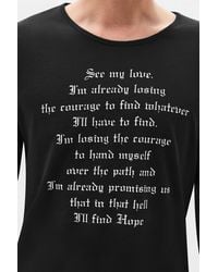 Ann Demeulemeester - Alver Long Sleeve Fitted T-Shirt - Lyst