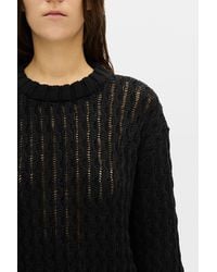 Ann Demeulemeester - Reza Twisted Rib Cropped Crew Neck Sweater - Lyst