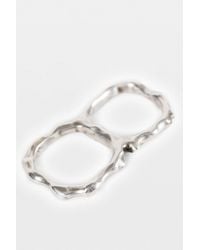 Ann Demeulemeester - Lenja Futuristic Fine Thorn Double Ring - Lyst