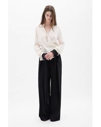 Ann Demeulemeester - Nouk Wide Leg Pleated Trousers - Lyst