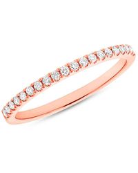 Anne Sisteron 14kt Rose Gold Diamond Jessie Half Eternity Band Ring - Pink