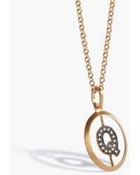 Annoushka - Initials 18ct Yellow Gold Diamond Q Necklace - Lyst