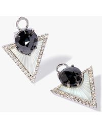 Annoushka - Kite 18ct White Gold Black Diamond & Mother Of Pearl Earring Drops - Lyst
