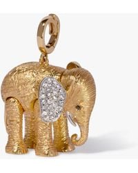 Annoushka - Mythology 18ct Yellow Gold Mother African Elephant Charm Pendant - Lyst