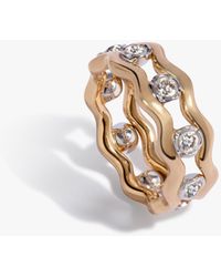 Annoushka - Whoopsie Daisy Diamond & 2Mm Ring Stack - Lyst