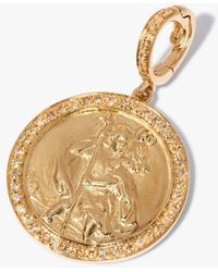 Annoushka - Mythology 18ct Yellow Gold Diamond St Christopher Charm Pendant - Lyst
