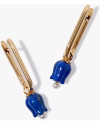 Annoushka - Tulips 14ct Yellow Gold Lapis Knuckle Earrings - Lyst
