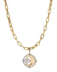 Links Of London Watch Over Me Moon 18ct Gold Charm In Metallic Lyst