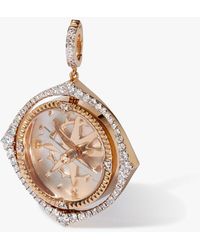 Annoushka - 18ct Yellow Gold Pearl & Diamond Spinning Compass Pendant - Lyst